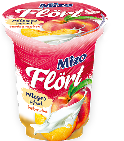 MIZO FLORT LAYERED YOGHURT WITH PEACH PIECES
