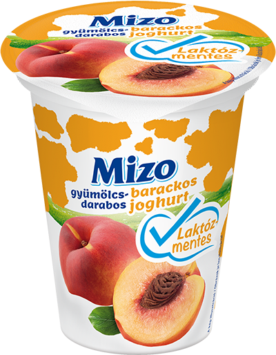 MIZO LAKTÓZMENTES GYÜMÖLCSDARABOS JOGHURT BARACKOS