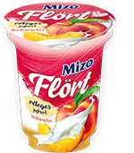 MIZO FLORT LAYERED YOGHURT WITH PEACH PIECES