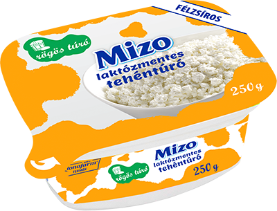 MIZO FÉLZSÍROS TÉGELYES LAKTÓZMENTES TÚRÓ